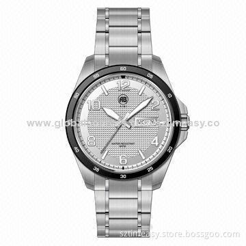 High-quality Men's Stainless Steel Watch with Japan Movement, 10ATM Water Resistance